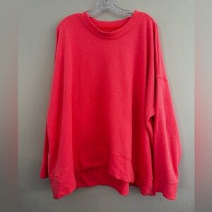 Aerie Vibrant Neon Pink Knit Sweatshirt
